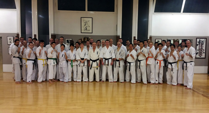 Entrainement à l'ACBB pour fêter le 7e Dan Kyokushinkai de Shihan Jacques Legrée