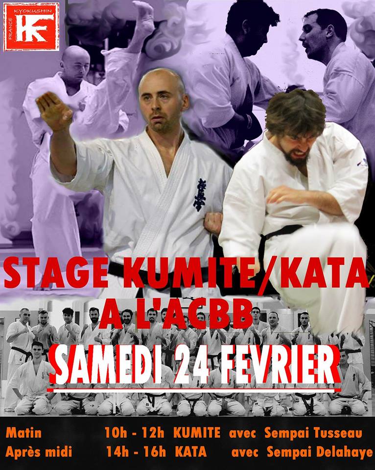 Stage kumite et kata à l'ACBB - karaté Kyokushinkai