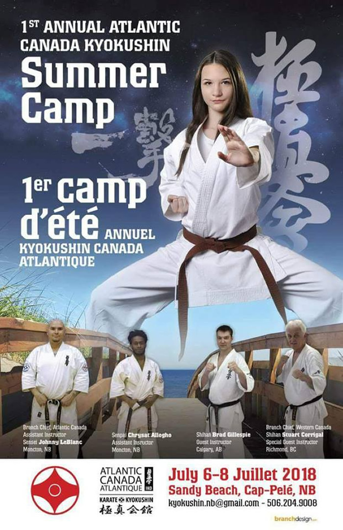Stage d'été 2018 de karaté Kyokushinkai au Canada