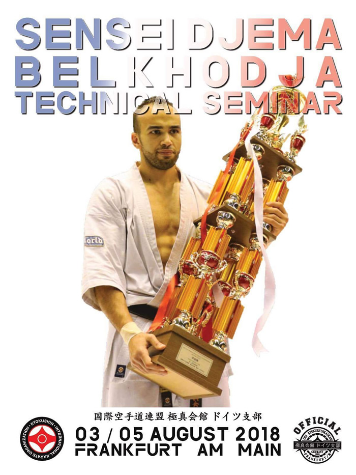 Stage de karaté Kyokushinkai avec sensei Djema Belkhodja à Frankfurt en Allemagne