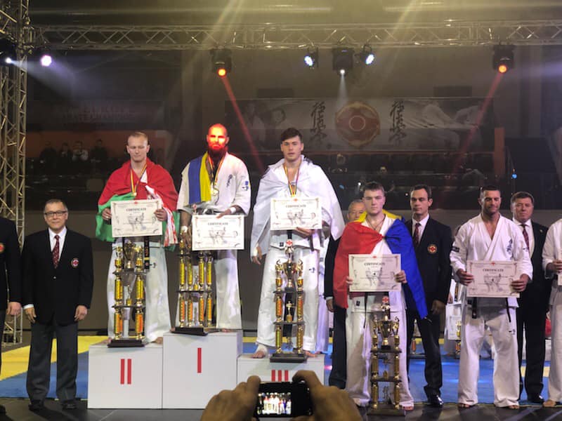 European Open Championships 2018 karaté Kyokushinkai, podium masculin