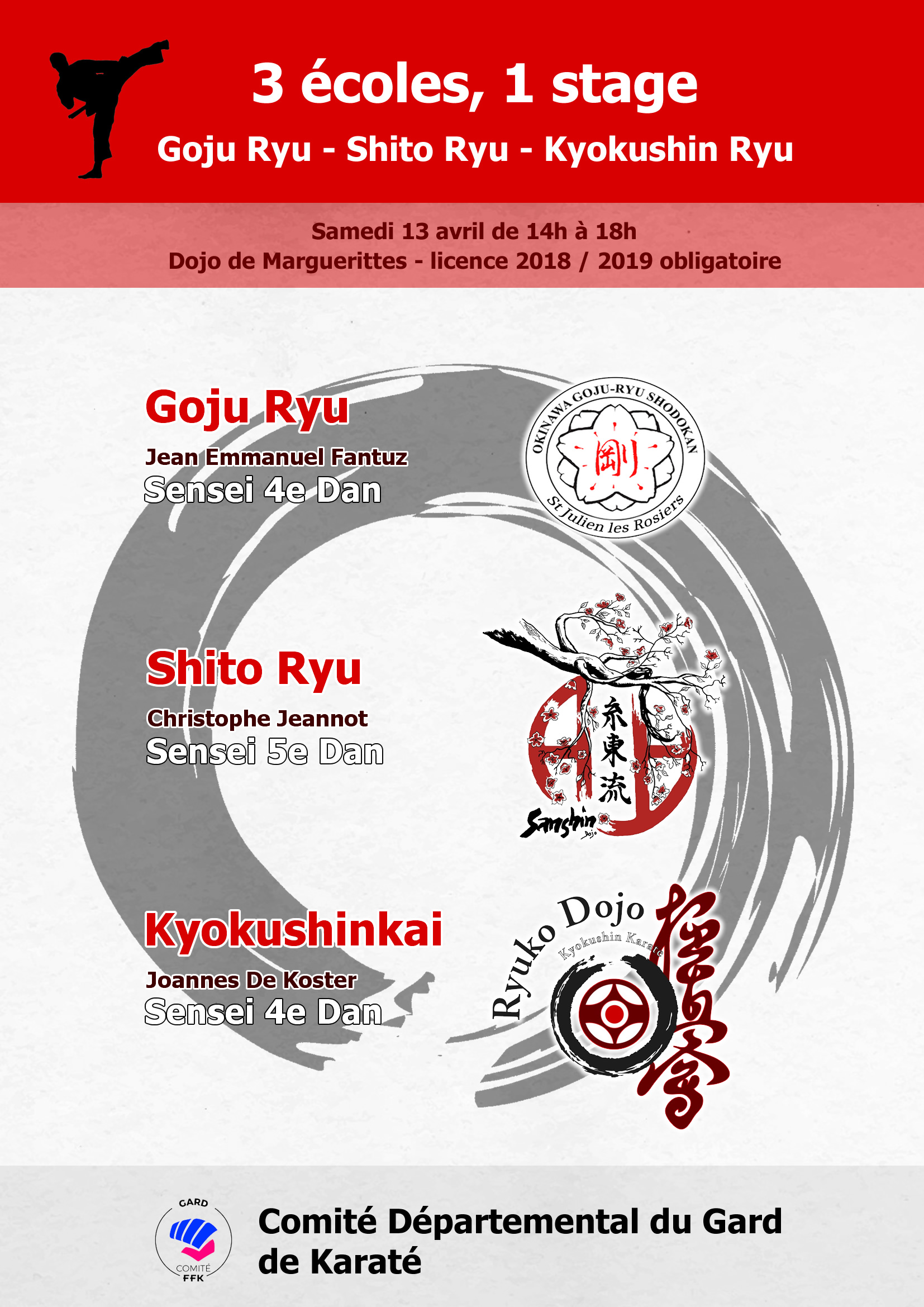Stage Goju Ryu, Shito Ryu et Kyokushinkai FFKDA Gard