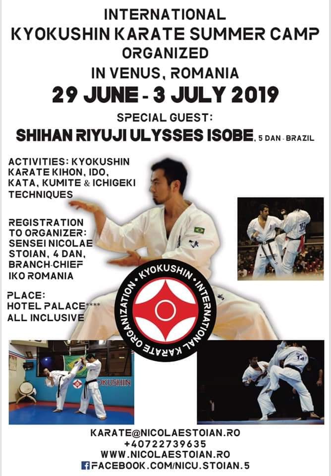 Stage d'été en Roumanie, karaté Kyokushinkai