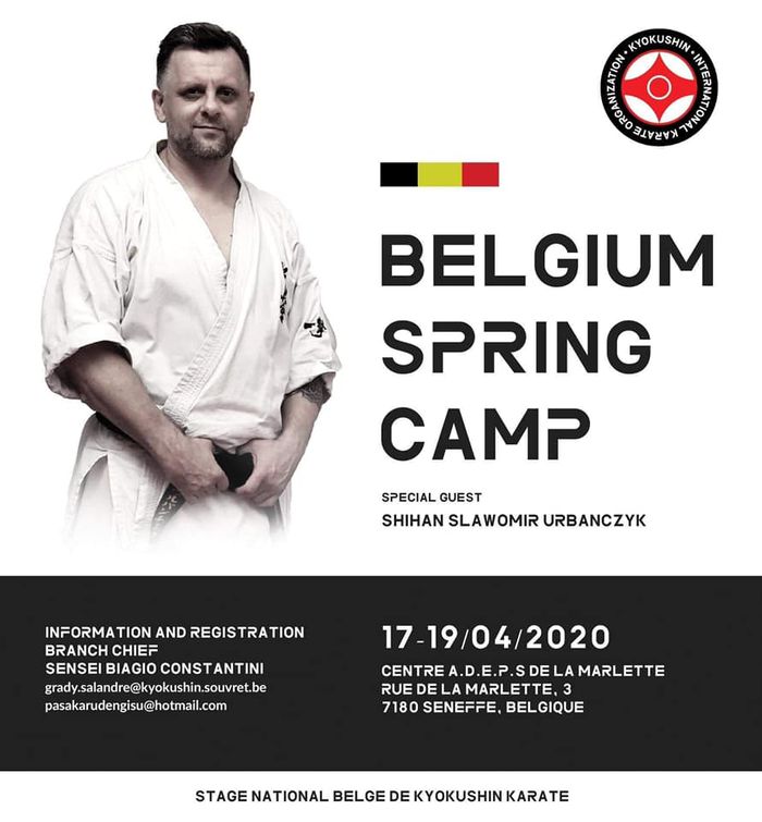 Stage de printemps de karaté Kyokushinkai en Belgique