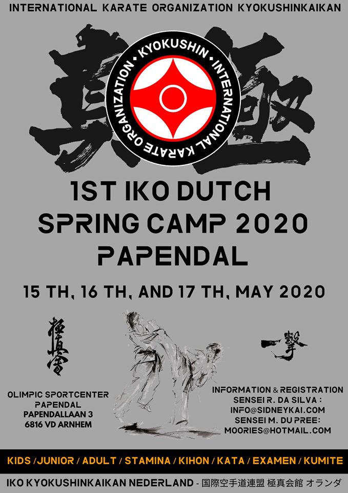 Stage de printemps à Papendal / Pays-Bas - karaté Kyokushinkai