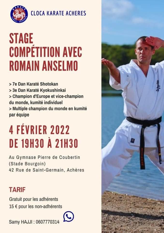 Stage compétition Kyokushinkai avec Romain ANSELMO