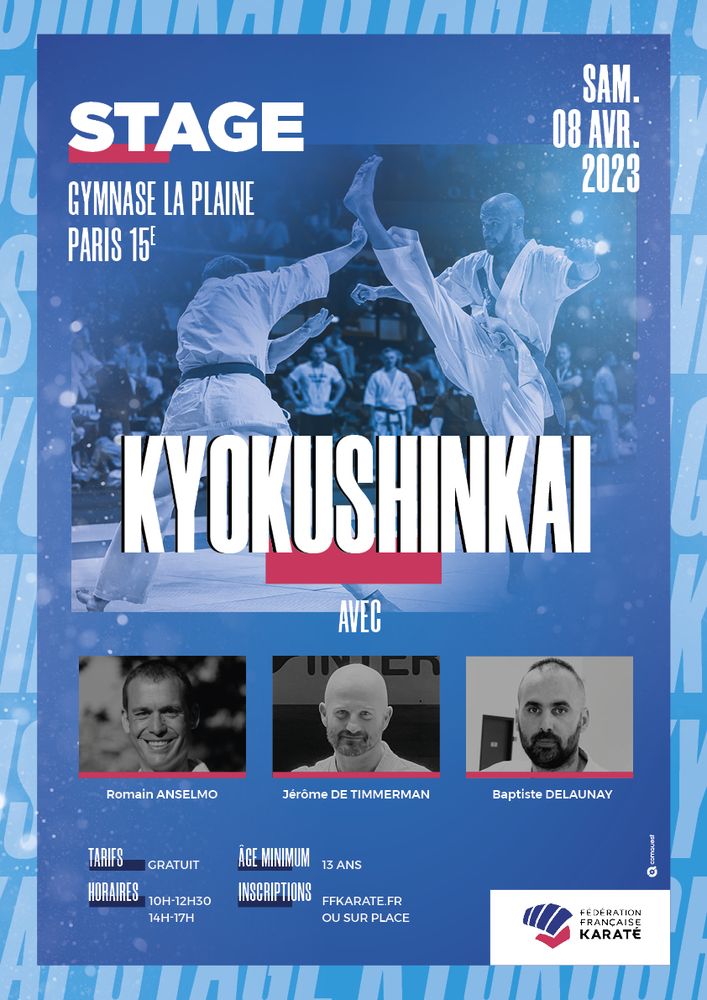Stage de karaté Kyokushinkai FFKDA à Paris
