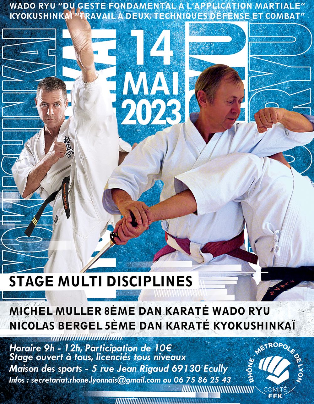 Stage multidisciplines FFKDA Wado Ryu et Kyokushinkai à Ecully