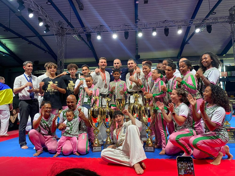 La team France lors du championnat d'europe de karaté Kyokushinkai 2023 en Pologne