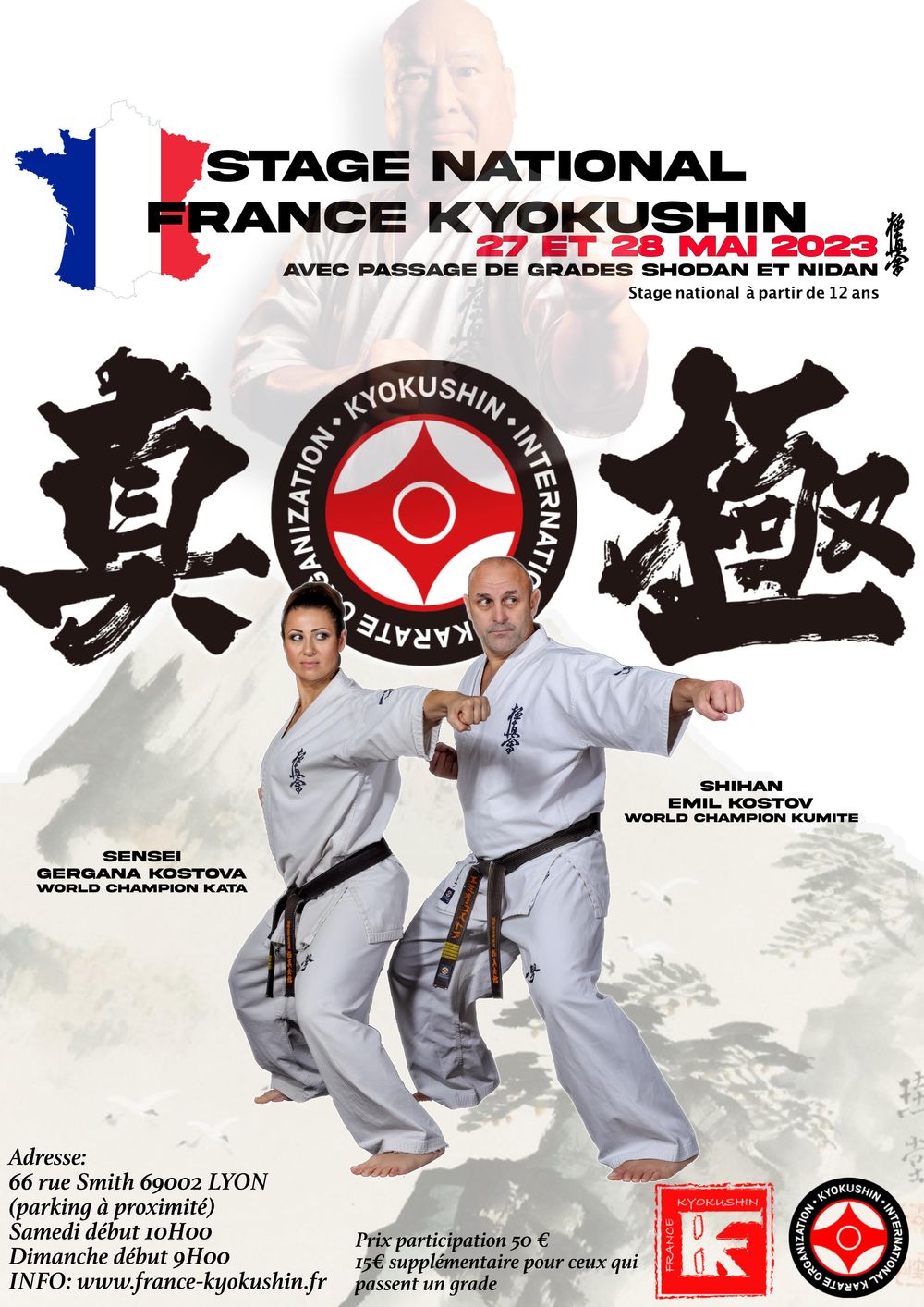 Stage national France Kyokushin 2023 à Lyon