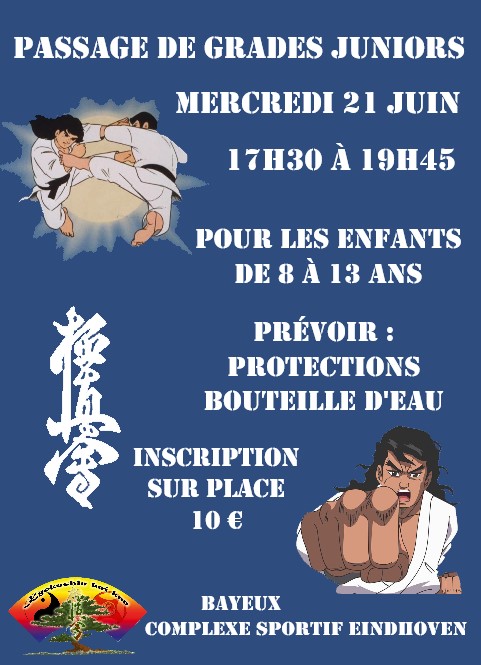 Passage de grades junior Bayeux, karaté Kyokushinkai