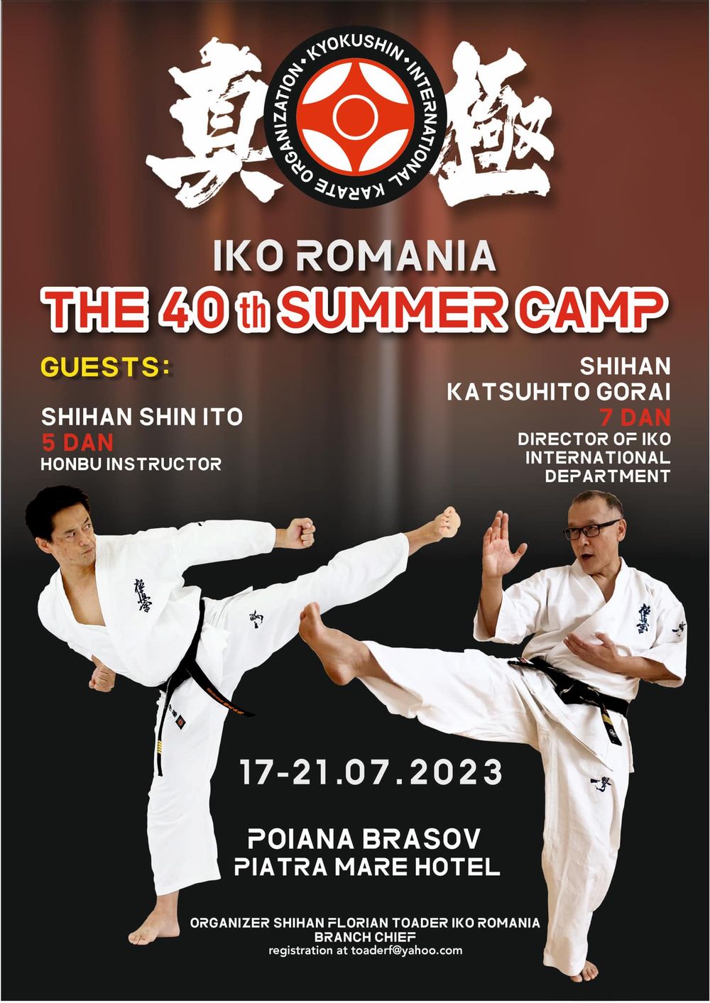 40e stage d'été de karaté Kyokushinkai en Roumanie