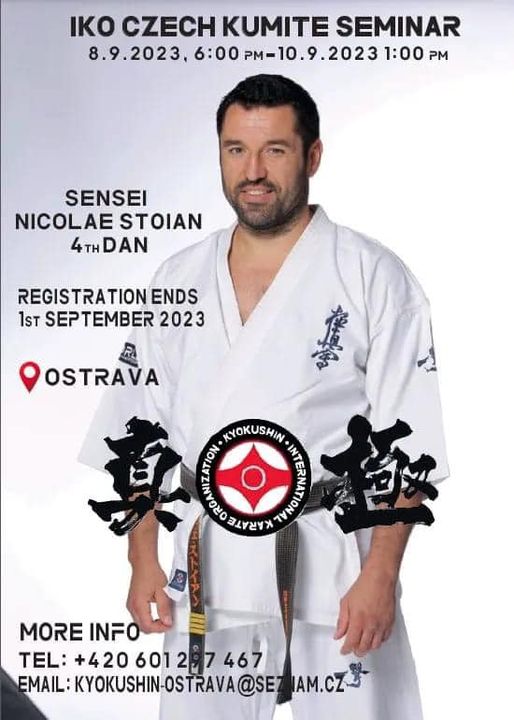 Stage combat karate Kyokushinkai en Tchéquie avec Nicolas STOIAN