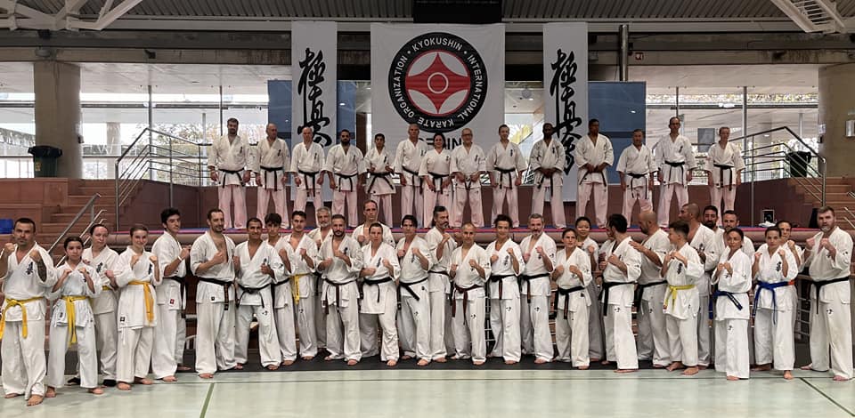 La délégation France Kyokushin au stage d'automne en Espagne à Santa Susanna