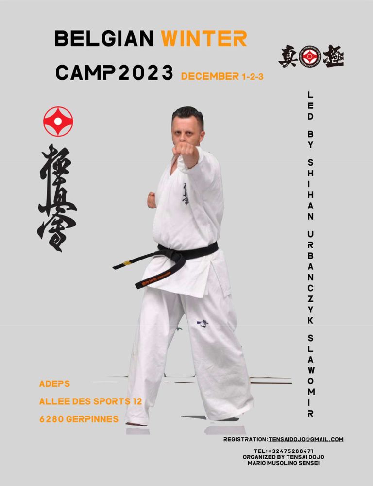 Camp d'hiver en Belgique de karaté Kyokushinkai