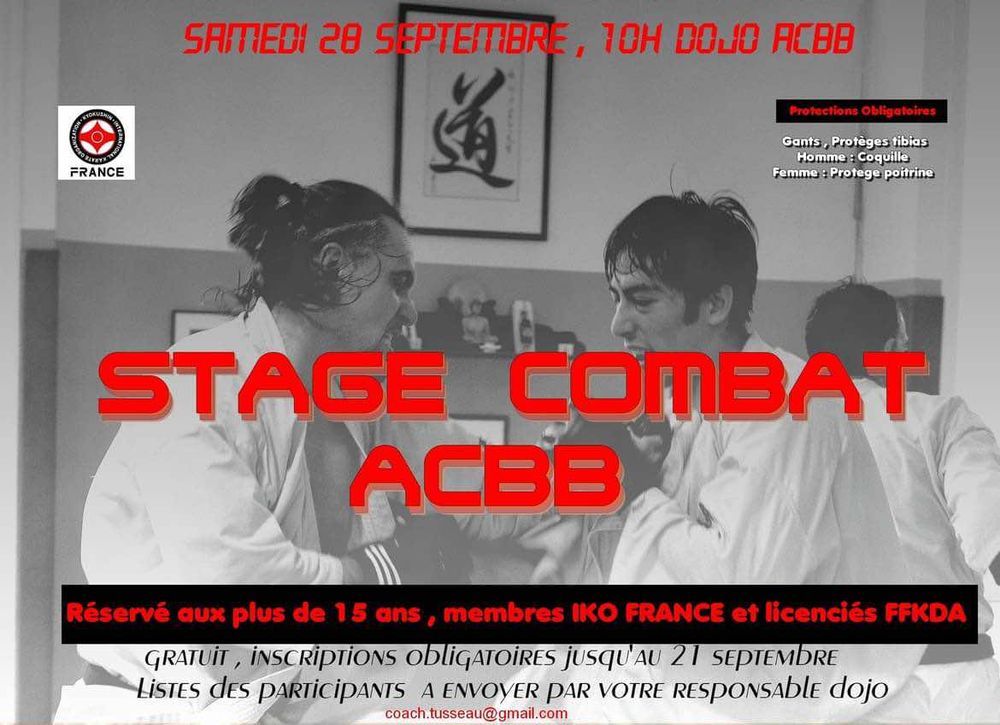 Stage combat karaté Kyokushinkai ACBB