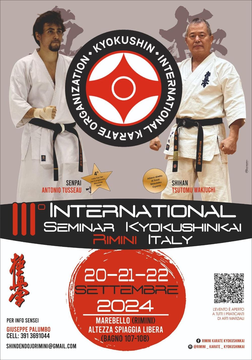 Stage International de karaté Kyokushinkai en Italie