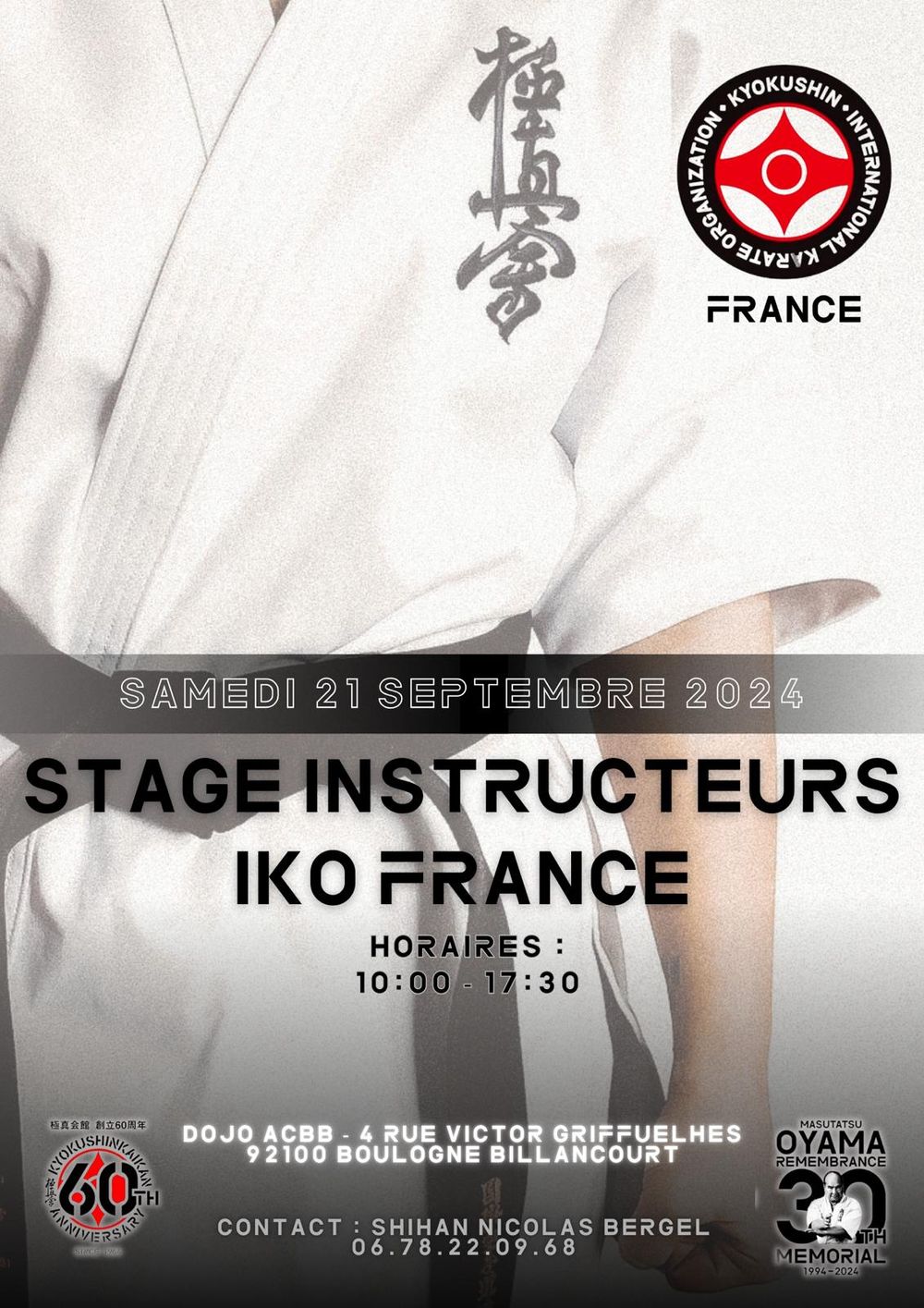 Stage instructeurs France Kyokushin à l'ACBB