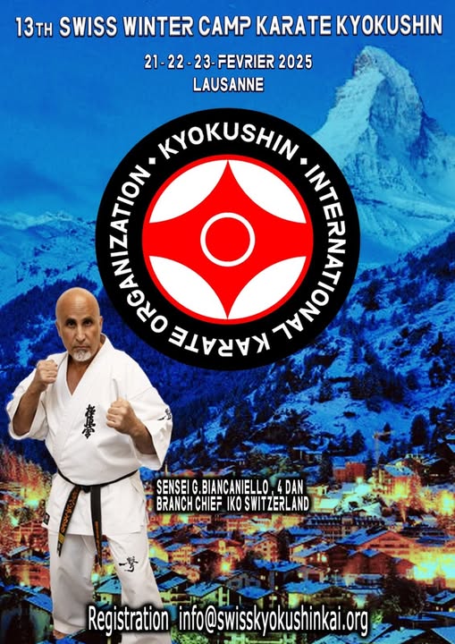 13e stage d'hiver en Suisse - karate kyokushinkai