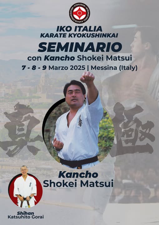 Stage avec Kancho Matsui en Italie, karaté Kyokushinkai