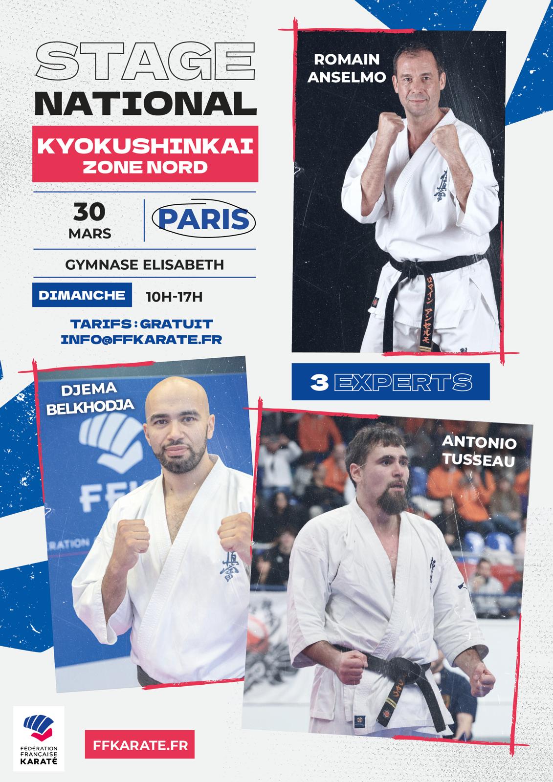 Stage national Kyokushinkai FFKDA 3 experts