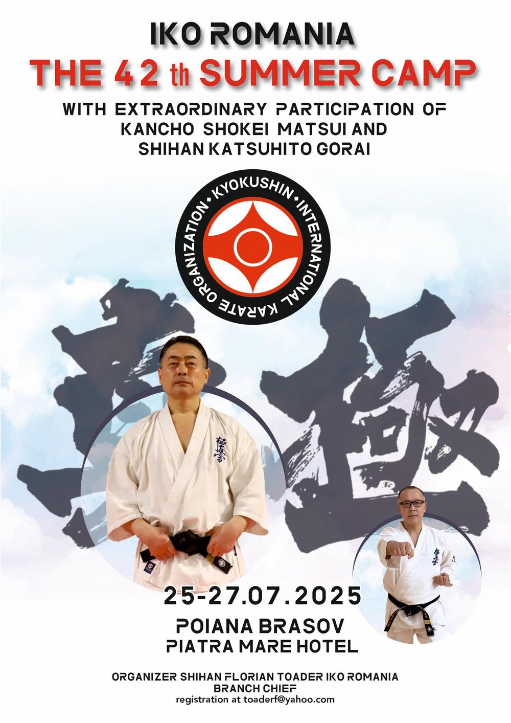 42e Stage d'été de karaté Kyokushinkai en Roumanie avec Kancho Matsui