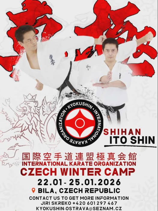 Stage d'hiver de karaté Kyokushinkai en Tchéquie avec shihan SHIN