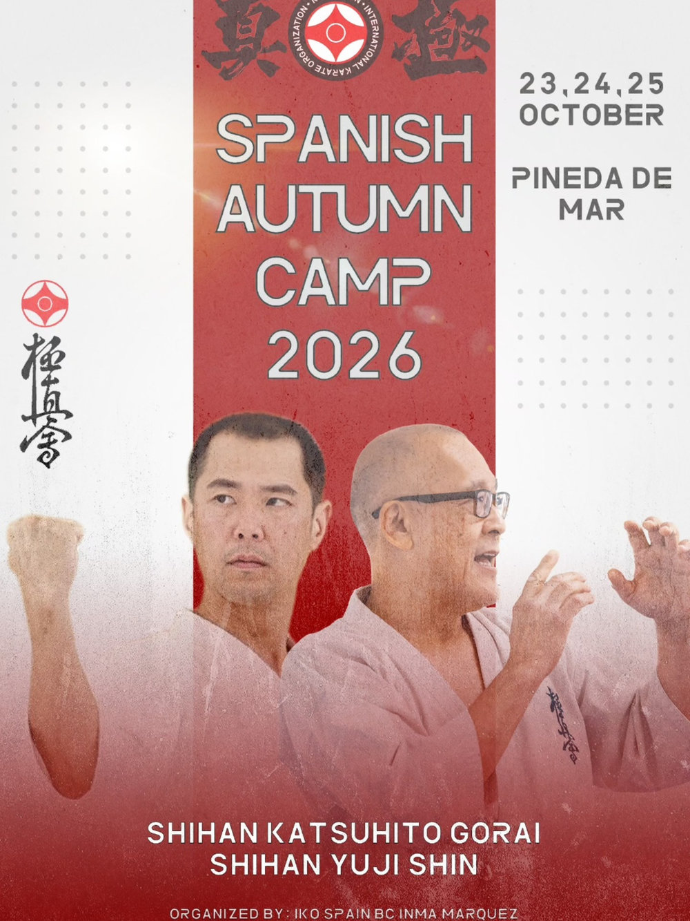 Stage d'automne de karaté Kyokushinkai en Espagne avec shihan Gorai
