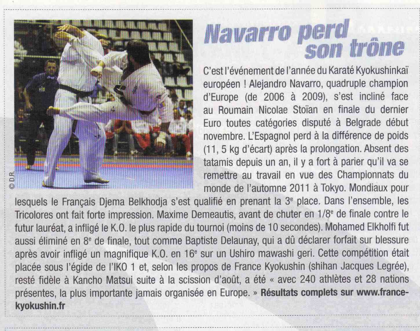 Navarro perd son trône...