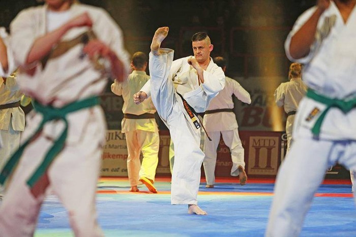 Démonstration de karaté Kyokushinkai à Bercy, février 2014