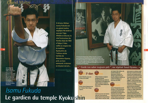 Shihan Isamu Fukuda, le gardien du temple Kyokushin