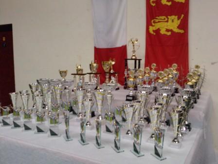 Les magnifiques trophées de l'Open de Bayeux 2010