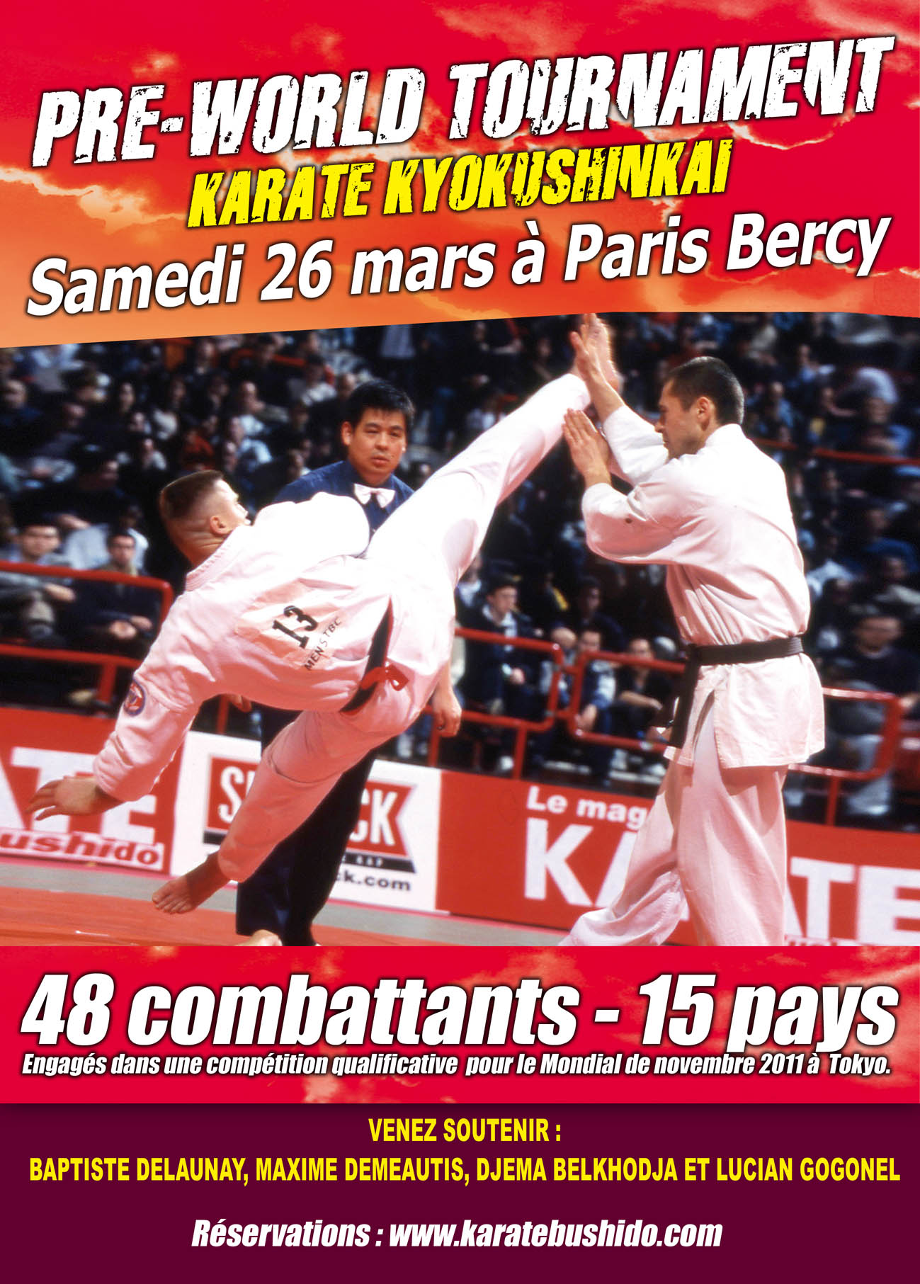 tournoi Mondial de Karate Kyokushinkai durant le festival des Arts Martiaux de Paris-Bercy 2011