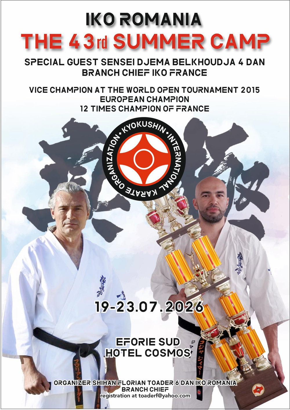 43e stage d'été de karaté Kyokushinkai en roumanie avec sensei Djema Belkhodja
